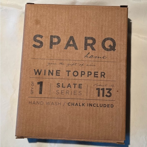 Sparq Home Wine Topper with Rooster, chalk NWOT - Picture 2 of 4